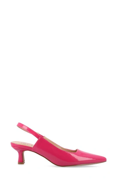 Journee Collection Paulina Slingback Pump In Patent/ Pink
