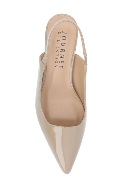 Journee Collection Paulina Slingback Pump In Patent/ Taupe