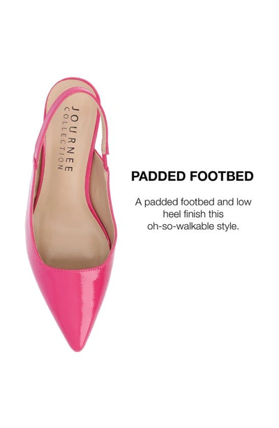 Journee Collection Paulina Slingback Pump In Patent/ Pink