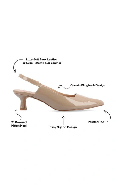 Journee Collection Paulina Slingback Pump In Patent/ Taupe