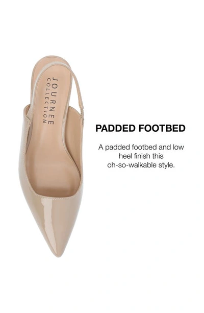 Journee Collection Paulina Slingback Pump In Patent/ Taupe