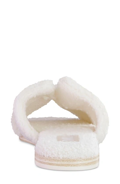 Shop Mia Cosette Faux Shearling Sandal In White