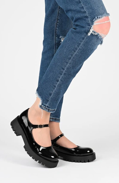 Journee Collection Kamie Mary Jane Platform Flat In White
