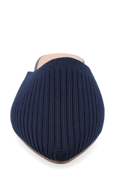 Shop Journee Collection Aniee Knit Mule In Navy