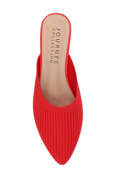 Journee Collection Collection Women's Wide Width Aniee Mule Flats In Red