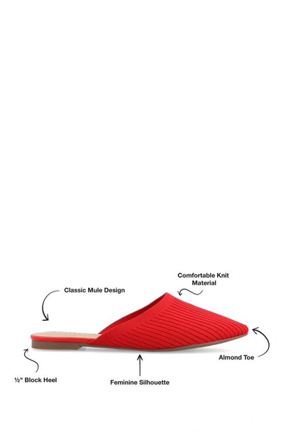 Journee Collection Collection Women's Wide Width Aniee Mule Flats In Red