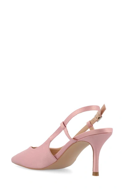 Journee Collection Knightly Pointed Toe Slingback Pump In Pink