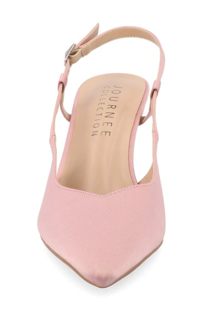 Journee Collection Knightly Pointed Toe Slingback Pump In Pink