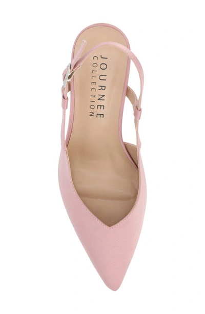 Shop Journee Collection Knightly Pointed Toe Slingback Pump In Pink