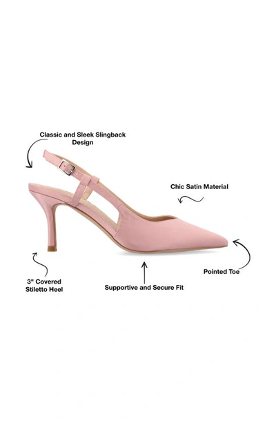 Journee Collection Knightly Pointed Toe Slingback Pump In Pink