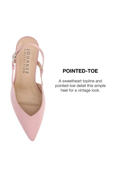 Journee Collection Knightly Pointed Toe Slingback Pump In Pink