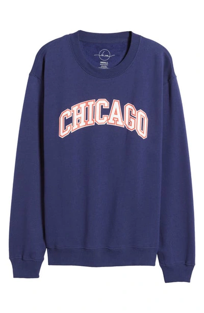 Shop Hi Res Chicago Crewneck Sweatshirt In Washed Medieval Blue