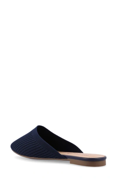 Shop Journee Collection Aniee Knit Mule In Navy