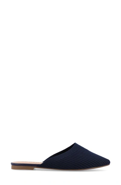 Journee Collection Aniee Knit Mule In Navy