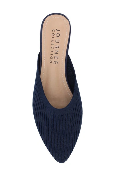 Shop Journee Collection Aniee Knit Mule In Navy