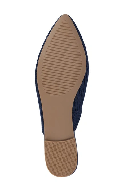 Shop Journee Collection Aniee Knit Mule In Navy