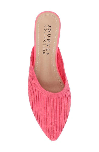 Shop Journee Collection Aniee Knit Mule In Pink