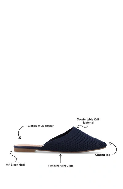 Shop Journee Collection Aniee Knit Mule In Navy