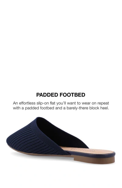 Journee Collection Aniee Knit Mule In Navy