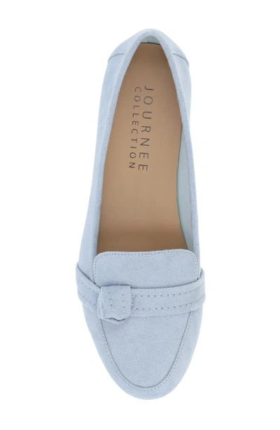 Shop Journee Collection Marci Knotted Strap Loafer In Blue