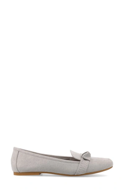 Shop Journee Collection Marci Knotted Strap Loafer In Grey