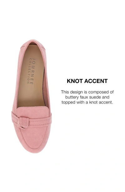 Shop Journee Collection Marci Knotted Strap Loafer In Blush