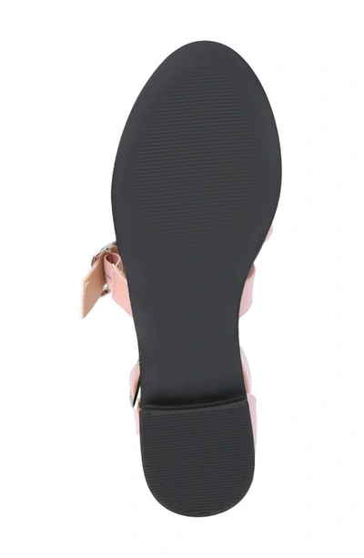 Journee Collection Constance Buckle Strap Flat In Blush