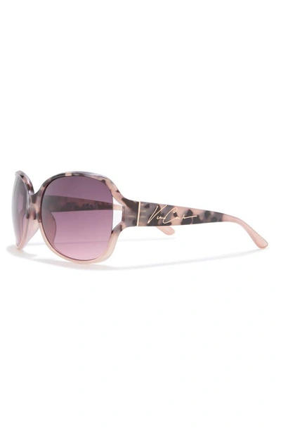 Shop Vince Camuto Oval Vent Sunglasses In Oatmeal/ Rose