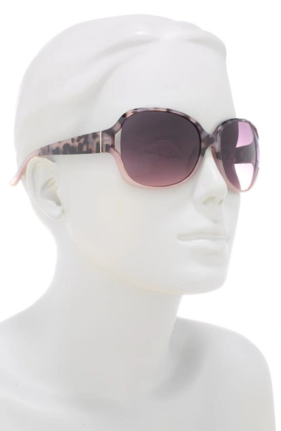 Shop Vince Camuto Oval Vent Sunglasses In Oatmeal/ Rose