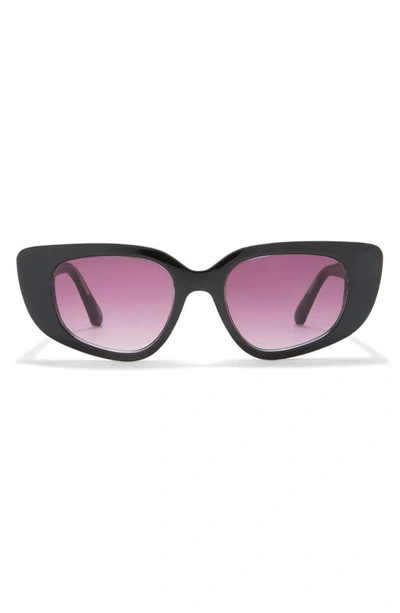 Shop Vince Camuto Narrow Cat Eye Sunglasses In Black