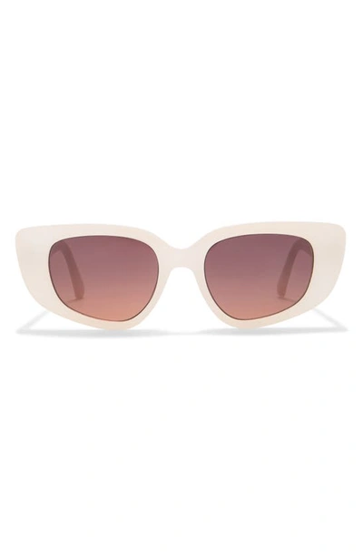 Shop Vince Camuto Narrow Cat Eye Sunglasses In White