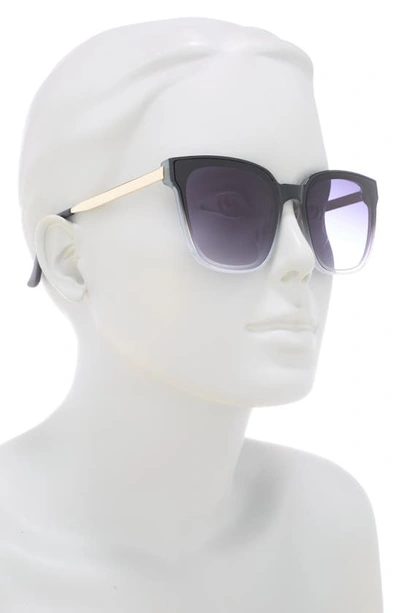 Shop Vince Camuto Two-tone Square Sunglasses In Black/ Grey
