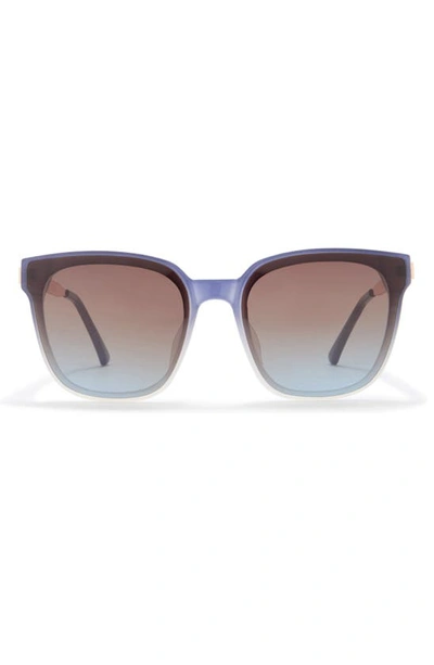 Shop Vince Camuto Two-tone Square Sunglasses In Blue/ Ivory