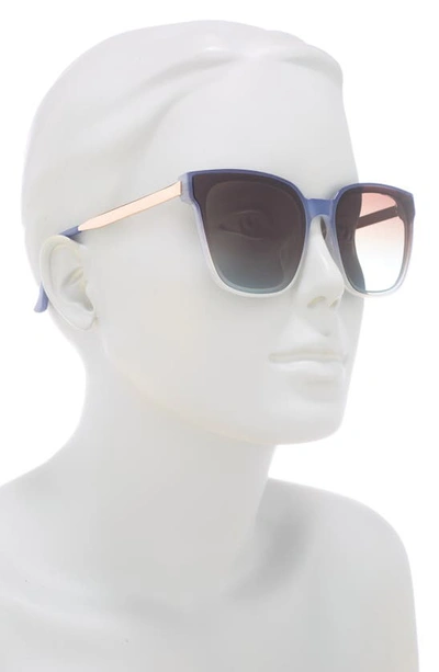 Shop Vince Camuto Two-tone Square Sunglasses In Blue/ Ivory