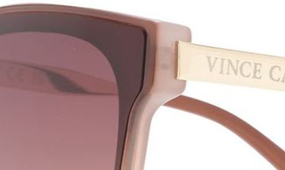 Shop Vince Camuto Two-tone Square Sunglasses In Brown/ Nude