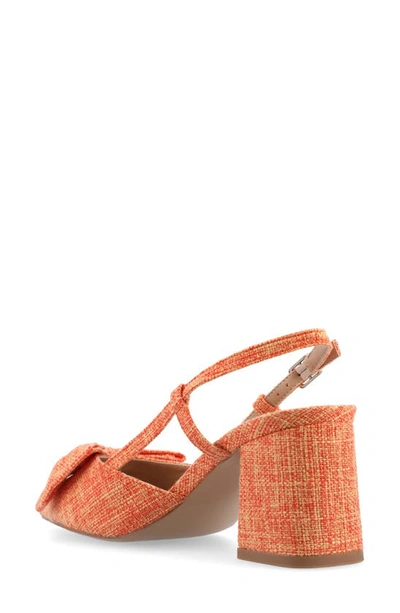 Journee Collection Women's Tailynn Wide Width Slingback Block Heel Pumps In Orange