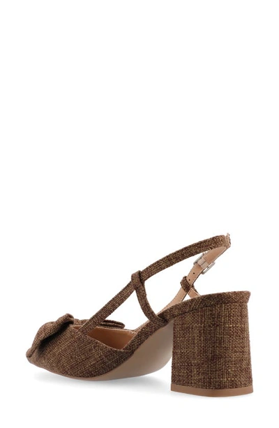 Shop Journee Collection Tailynn Slingback Pump In Brown