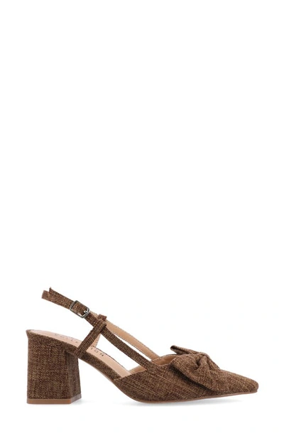 Shop Journee Collection Tailynn Slingback Pump In Brown