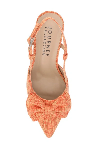 Journee Collection Women's Tailynn Wide Width Slingback Block Heel Pumps In Orange