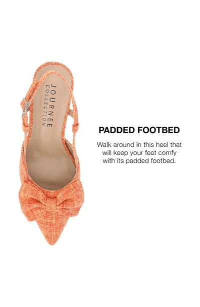 Journee Collection Women's Tailynn Wide Width Slingback Block Heel Pumps In Orange