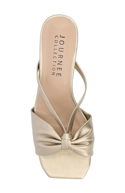 Journee Collection Starling Womens Square Open Toe Kitten Heel Pumps In Gold
