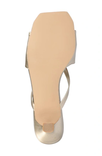 Journee Collection Starling Womens Square Open Toe Kitten Heel Pumps In Gold