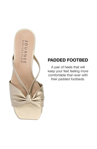 Journee Collection Starling Womens Square Open Toe Kitten Heel Pumps In Gold