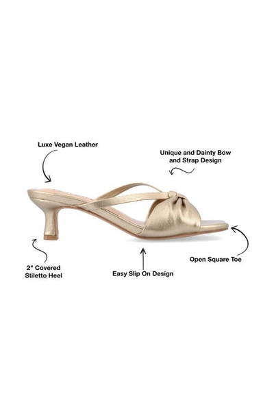 Journee Collection Starling Womens Square Open Toe Kitten Heel Pumps In Gold