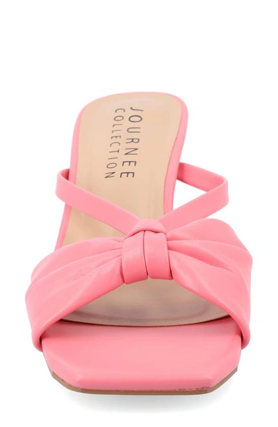 Journee Collection Women's Starling Kitten Heel Slip On Sandals In Pink