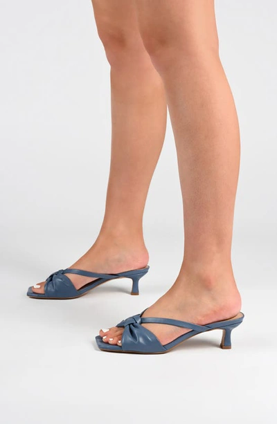 Journee Collection Starling Womens Square Open Toe Kitten Heel Pumps In Gold