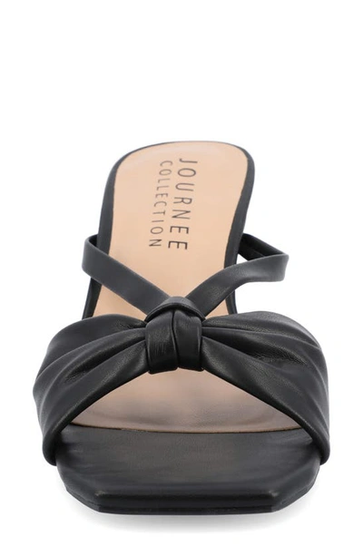 Journee Collection Women's Starling Kitten Heel Slip On Sandals In Solid Black
