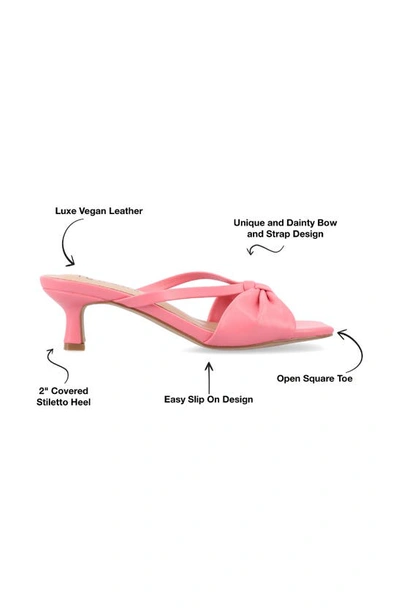 Journee Collection Women's Starling Kitten Heel Slip On Sandals In Pink