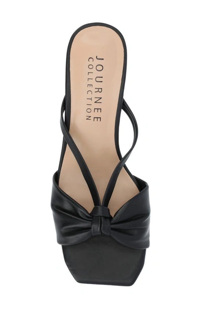 Journee Collection Women's Starling Kitten Heel Slip On Sandals In Solid Black
