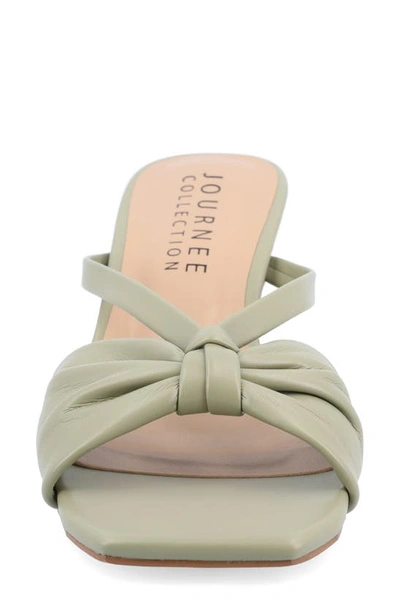 Journee Collection Women's Starling Kitten Heel Slip On Sandals In Sage
